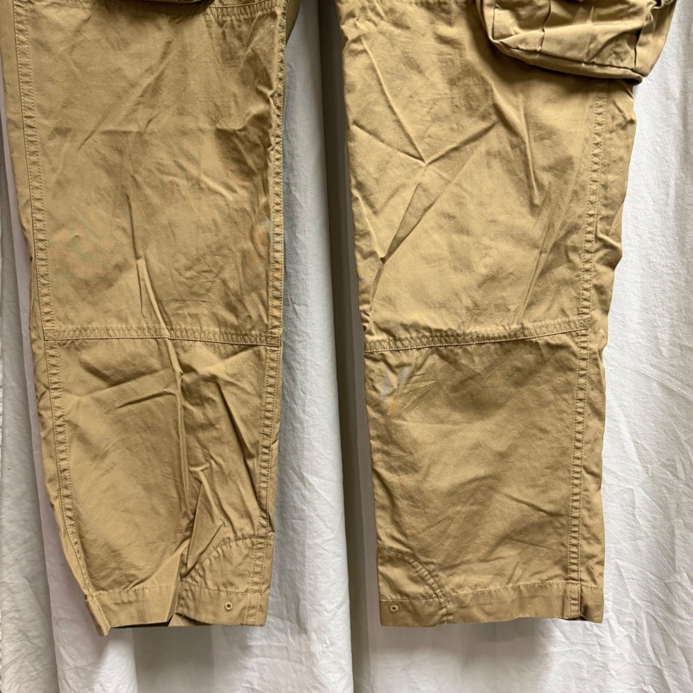 VTG Polo Ralph Lauren Mens Khaki Paratrooper Cargo Pants 36x30 Utility Trousers - Picture 3 of 14
